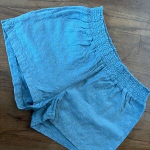 Madewell Women's Shorts - Blue Geometric Patterned - Size XS
